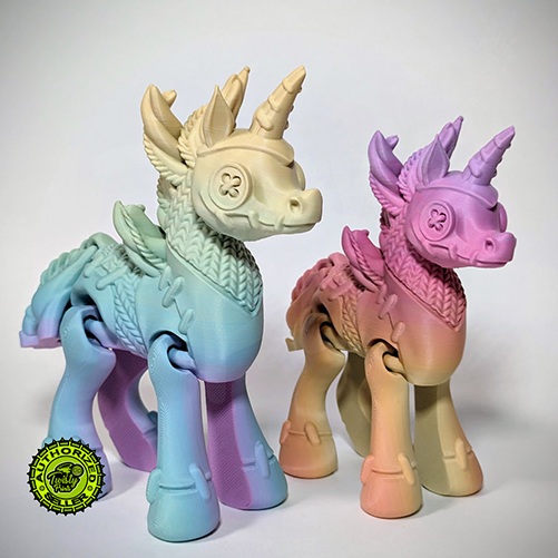 【恐怖系列】05.独角兽 Articulated Spooky Unicorn-创客之家