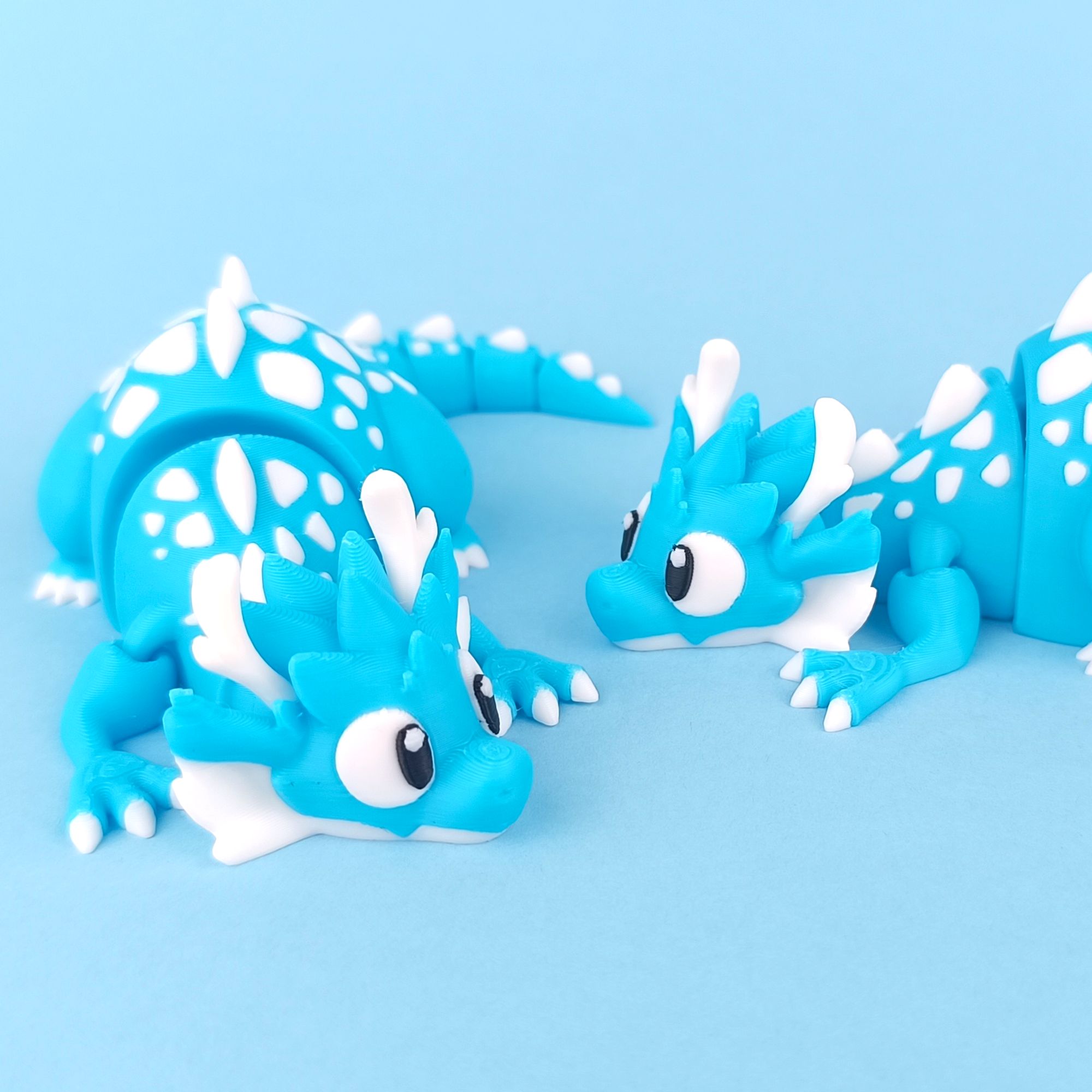 3DGOB NO:001 雪龙 Flexi Dragon Print-in-place-创客之家