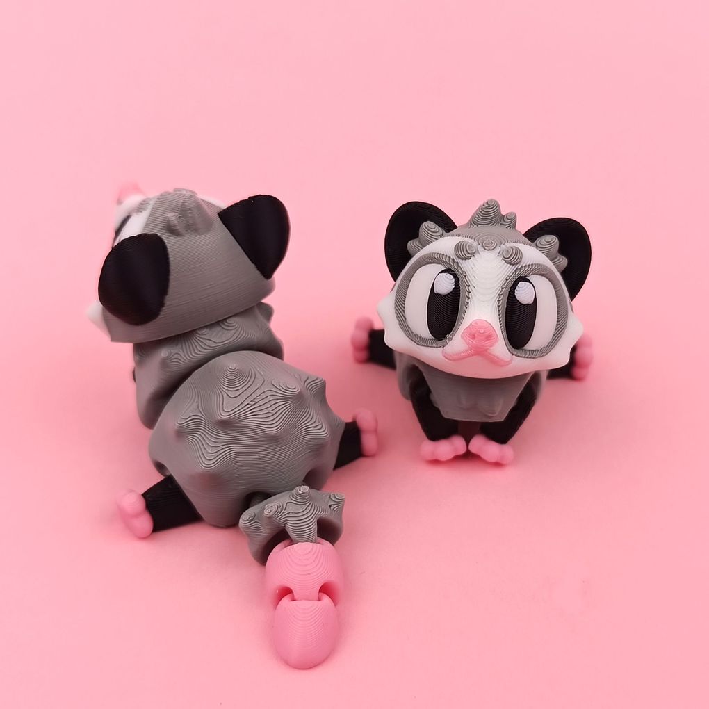 3DGOB NO:029 负鼠 Flexi Opossum Print-in-place-创客之家