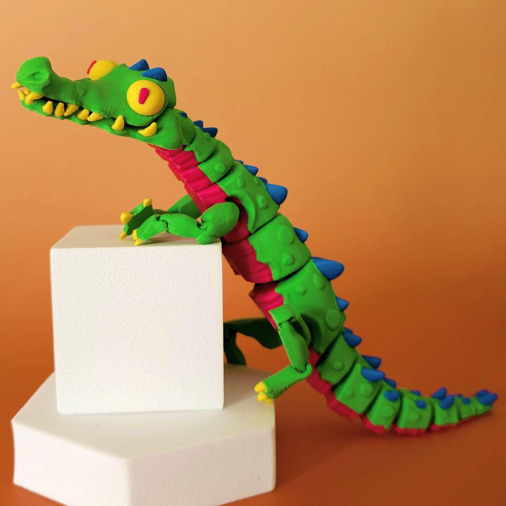 【恐怖系列】56.扭曲鳄鱼 Articulated Crocodile-创客之家