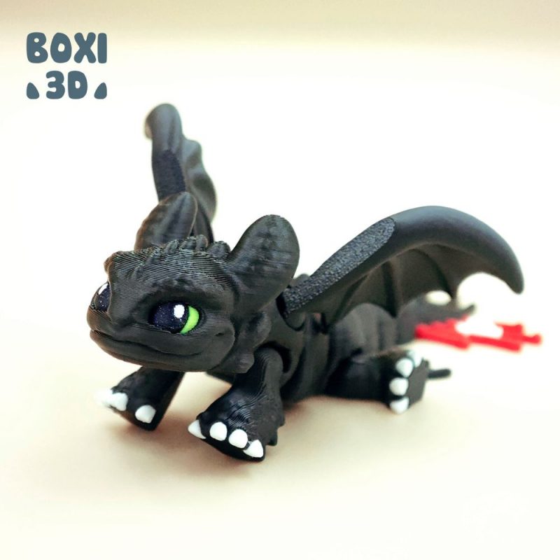 BOXI3D NO:038 无牙仔 Toothless(Night Fury)-创客之家