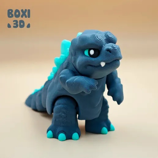BOXI3D NO:008 可爱风格迷你哥斯拉-创客之家