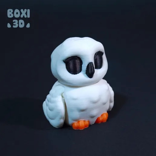 BOXI3D NO:009 雪鸮 Snowy Owl-创客之家
