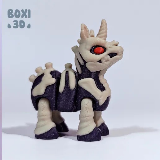 BOXI3D NO:006 小骷髅独角兽-创客之家